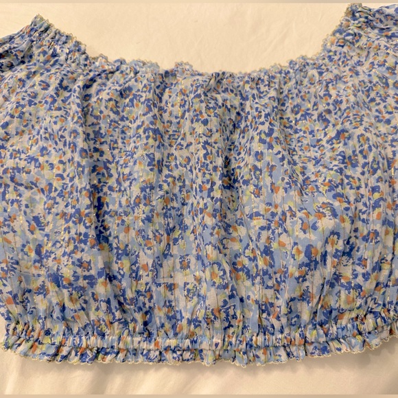 Poupette St Barth floral long sleeve crop top - Picture 10 of 11